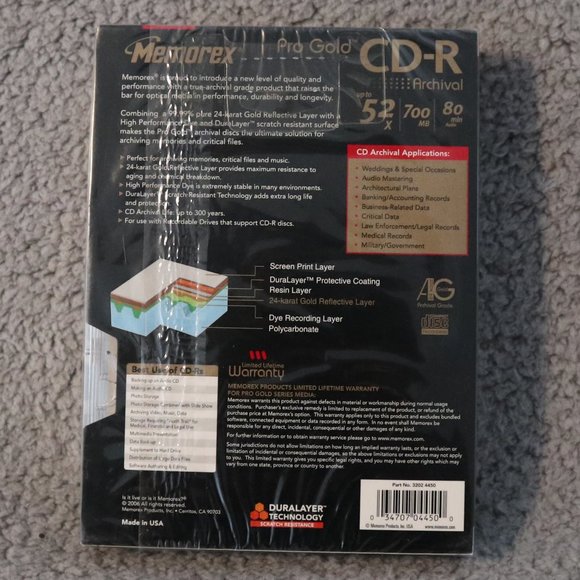 Memorex "Pro Gold CD-R Archival" - Picture 3 of 6